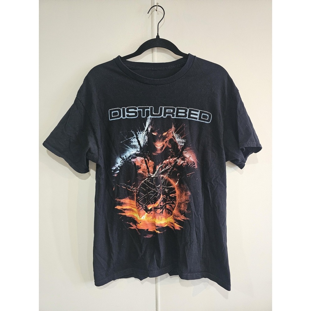 Disturbed Shirt Mens Large Black 2023 Take Back Your Life Tour Graphic T-Shirt